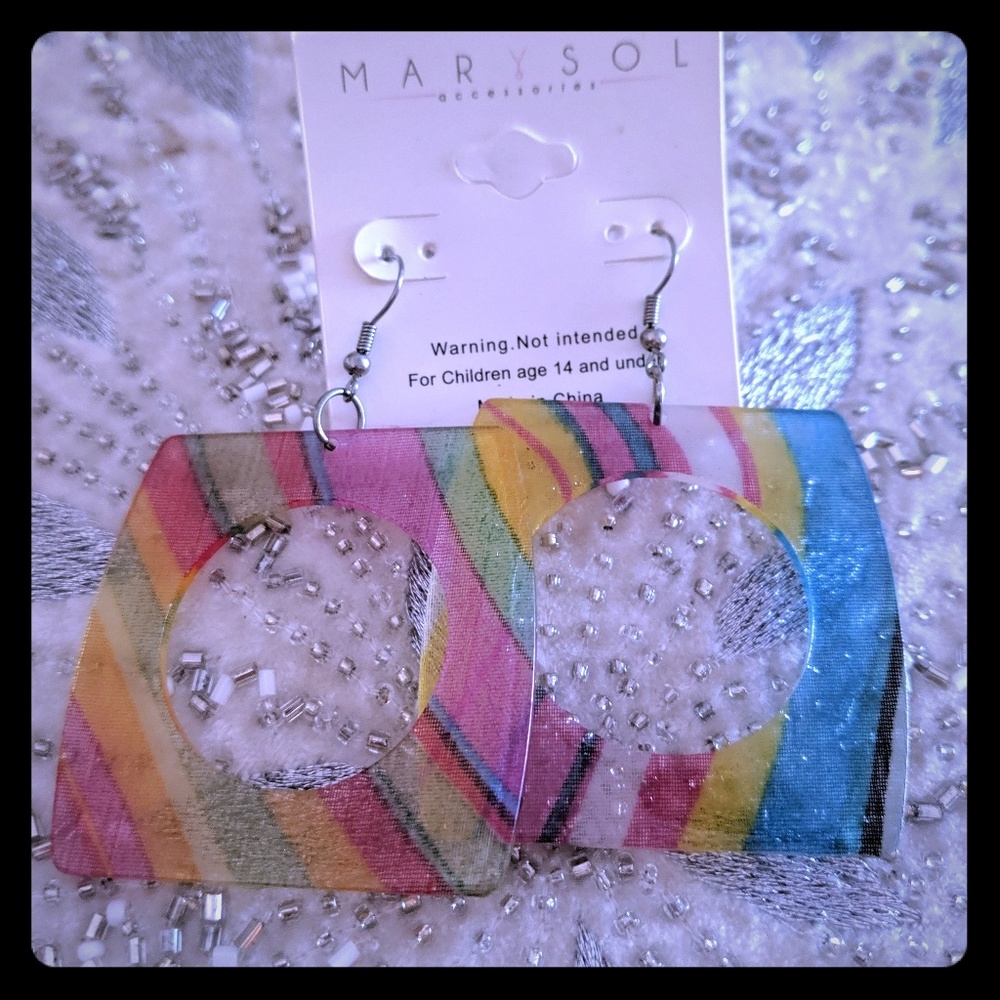 3 for $10 unique square earrings